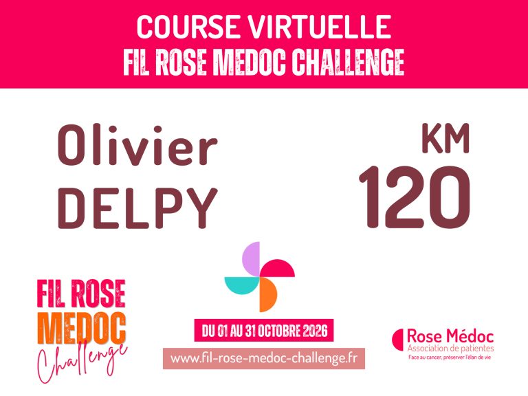 Diplôme course virtuelle Fil Rose Médoc challenge by Web4Run