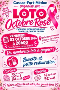 Cussac-Fort Médoc - LOTO OCTOBRE ROSE 2026