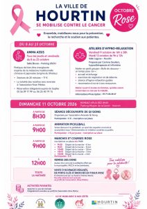 Hourtin-Affiche Octobre Rose Fil Rose Médoc Challenge