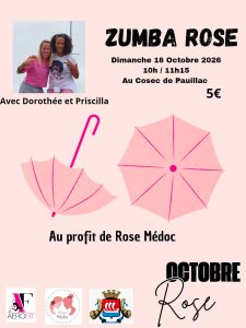 Animation Zumba Octobre Rose à Pauillac Fil Rose Médoc Challenge