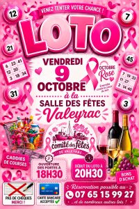 Loto Octobre Rose à Valeyrac - Fil Rose Médoc Challenge